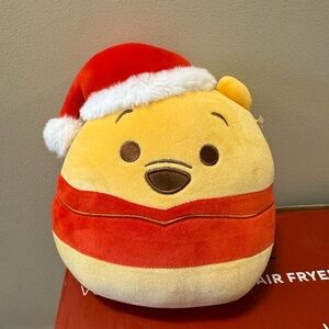 Squishmellow Winnie the Pooh with Santa Hat Plush Toy